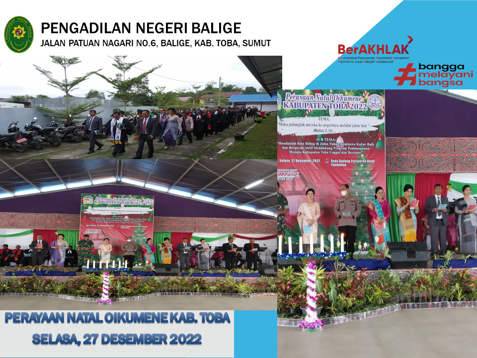 PERAYAAN NATAL OIKUMENE KABUPATEN TOBA TAHUN 2022